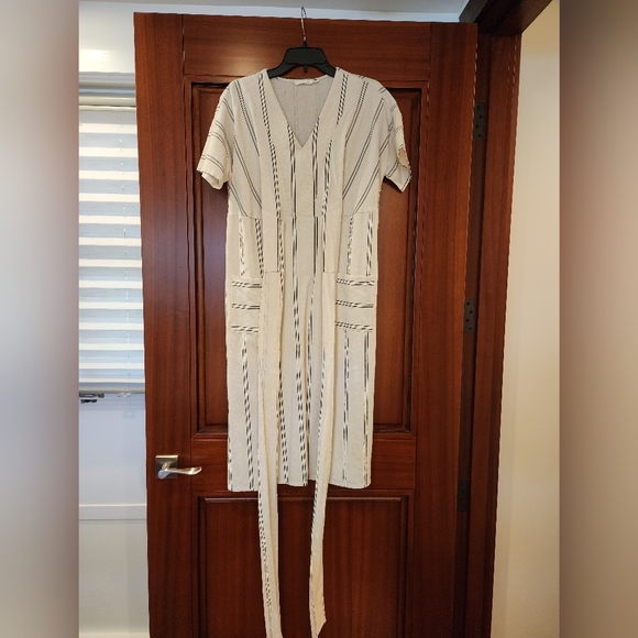 Blu Pepper striped midi wrap dress size M - Picture 4 of 14